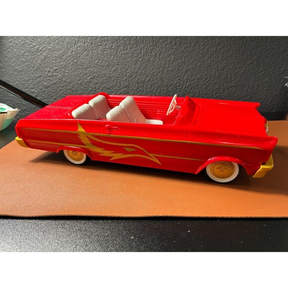 WWE Wrestling Action Figure Car Red Gold Flame Convertible Low Rider Toy - Picture 5 of 10